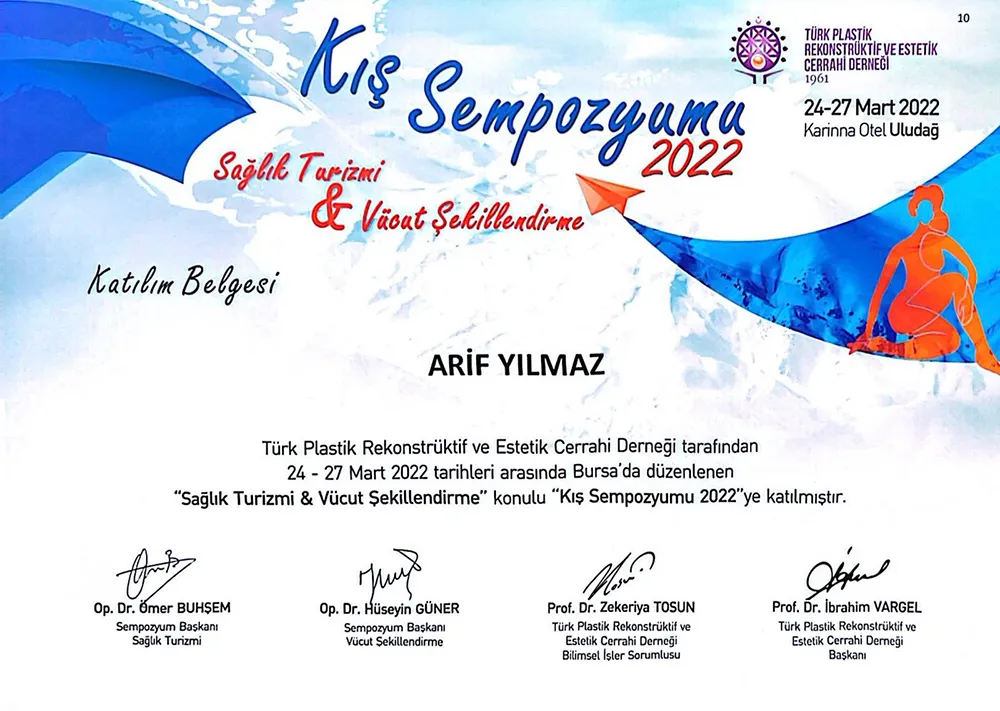 Arif Yılmaz Certificates