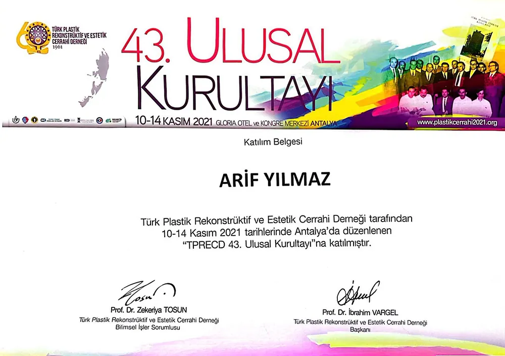 Arif Yılmaz Certificates