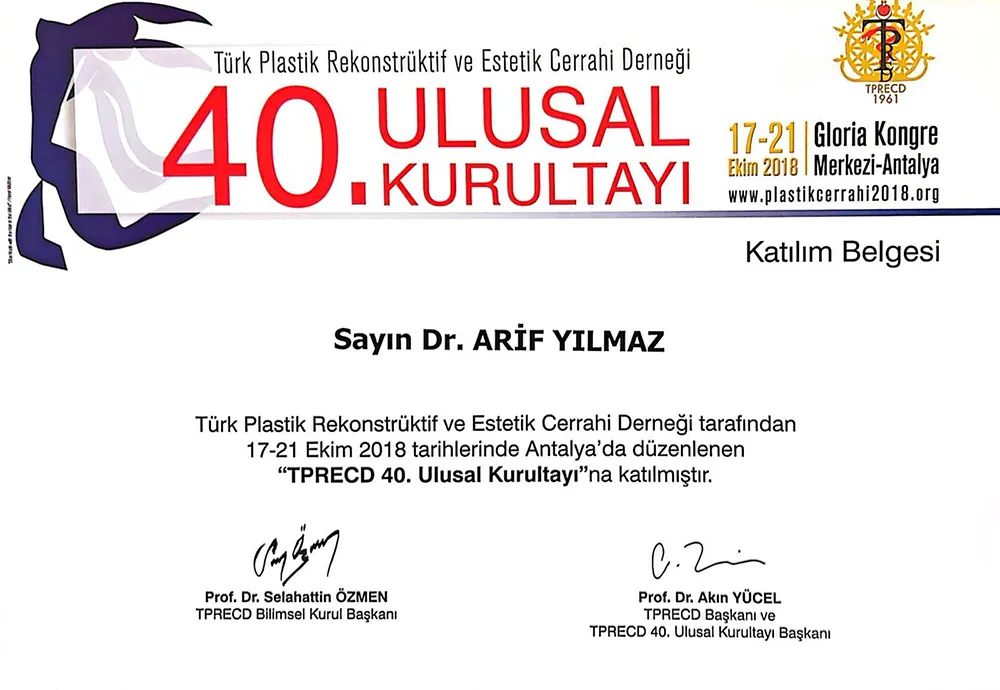 Arif Yılmaz Certificates