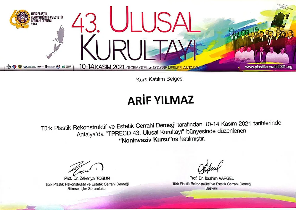 Arif Yılmaz Certificates