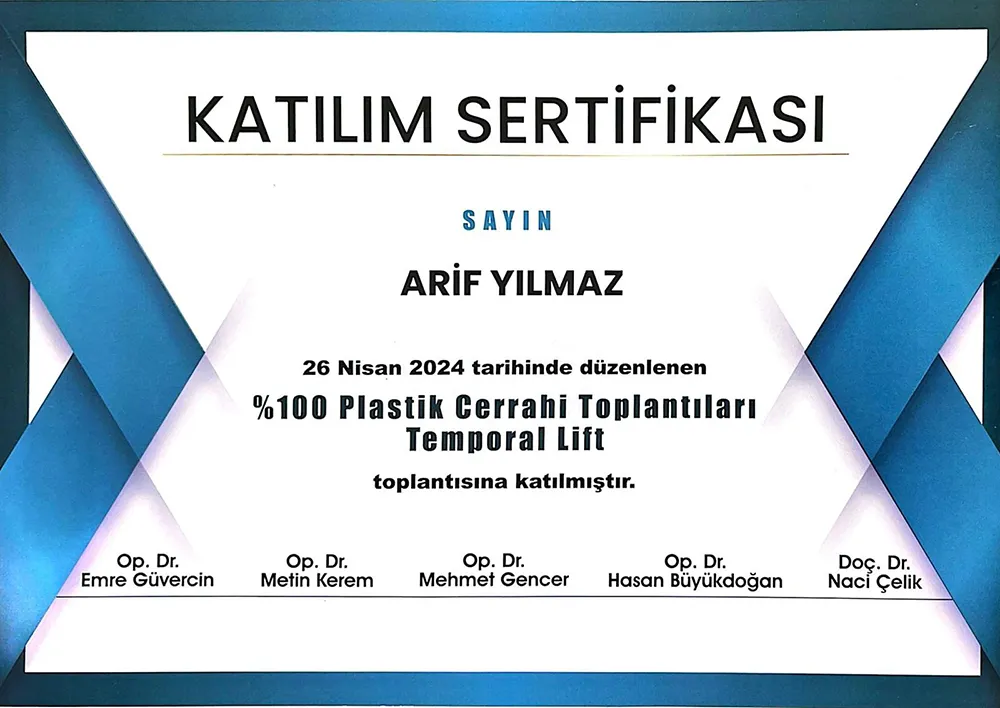 Arif Yılmaz Certificates