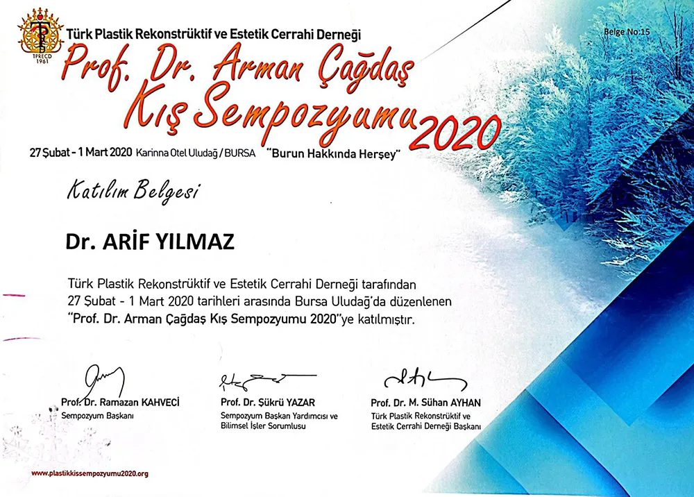 Arif Yılmaz Certificates